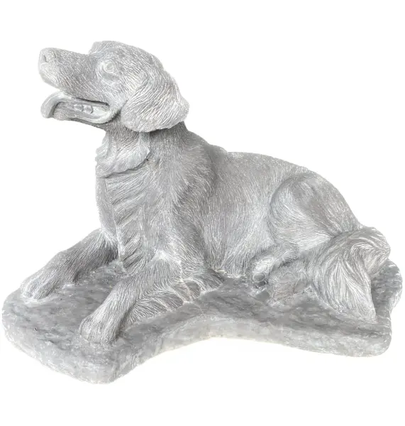 Product image 8 of the product “Cooper - Golden Retriver, lying on base 68cm L | cast stone ”